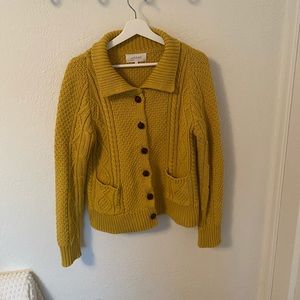 The great knit cardigan mustard